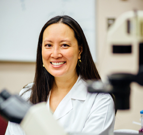 Connie Chang in lab